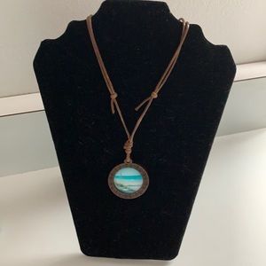 Beach Themed Wooden Necklace